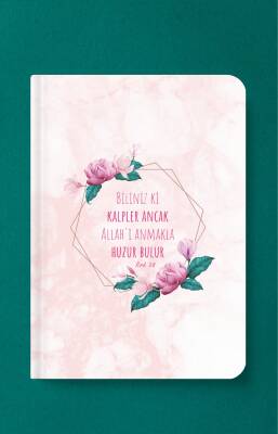 Kalpler Ancak Allah'ı Anmakla Huzur Bulur - A5 Çizgili Defter - 1